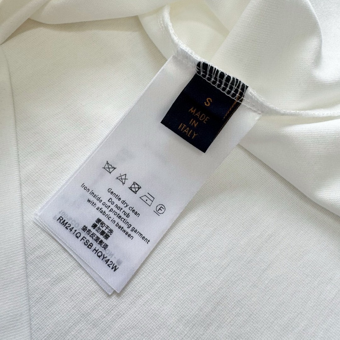 LOUIS VUITTON 路易威登 LV 渐变老花logo T恤 短袖 深蓝色 白色 A5 1AFQB4