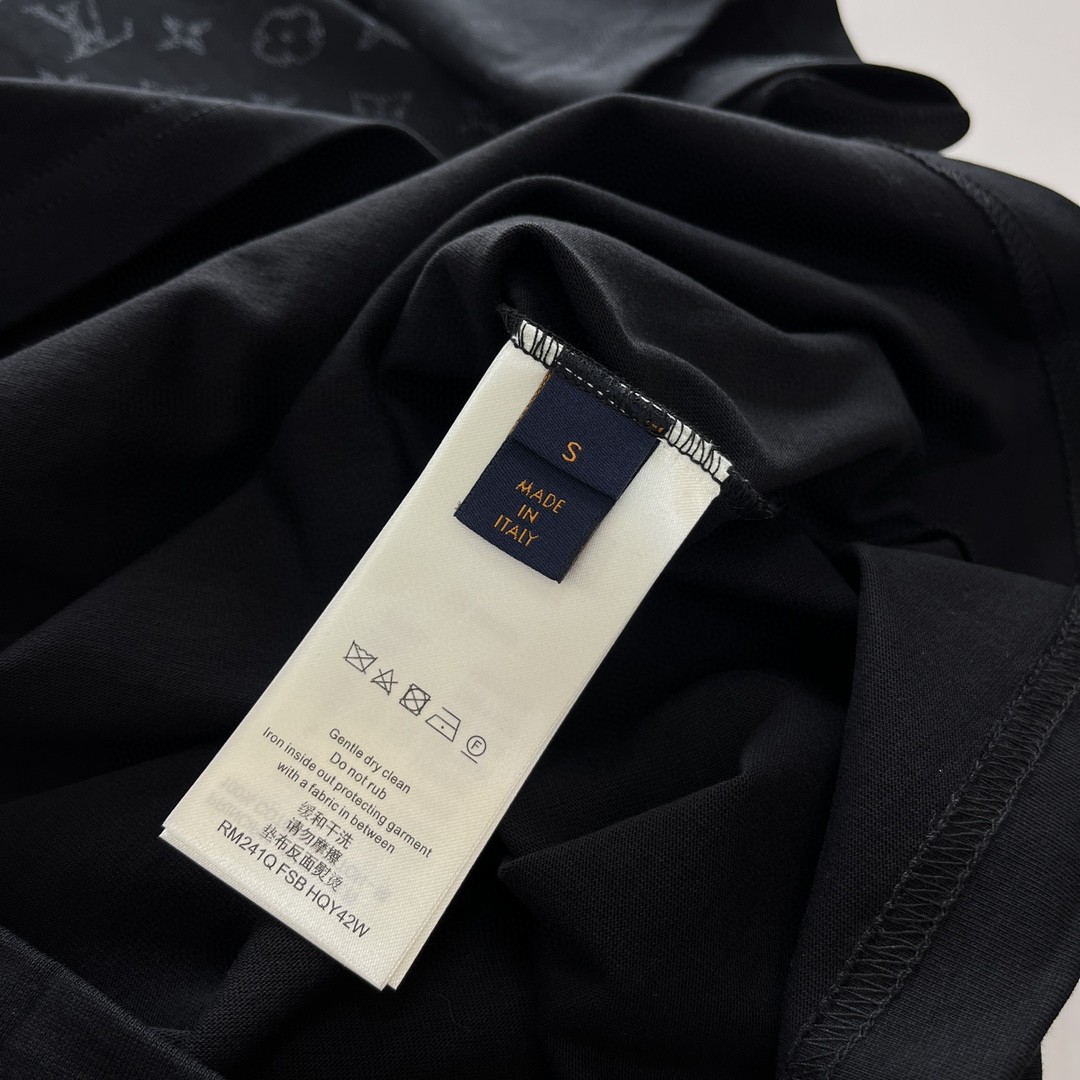 LOUIS VUITTON 路易威登 LV 渐变老花logo T恤 短袖 黑色 灰色 A5 1AFBB4