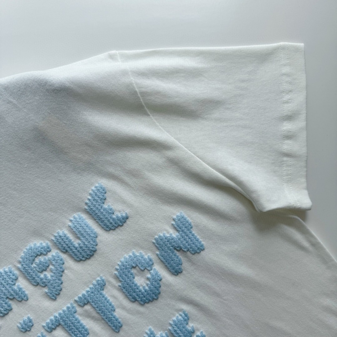 LOUIS VUITTON 路易威登 LV Nigo 联名款 毛线刺绣 T恤 短袖 白色 A5 1AIKD4