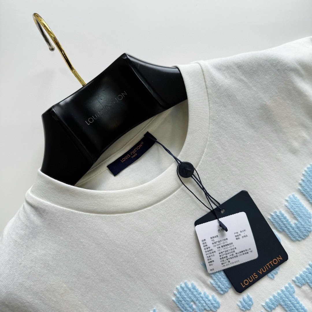 LOUIS VUITTON 路易威登 LV Nigo 联名款 毛线刺绣 T恤 短袖 白色 A5 1AIKD4
