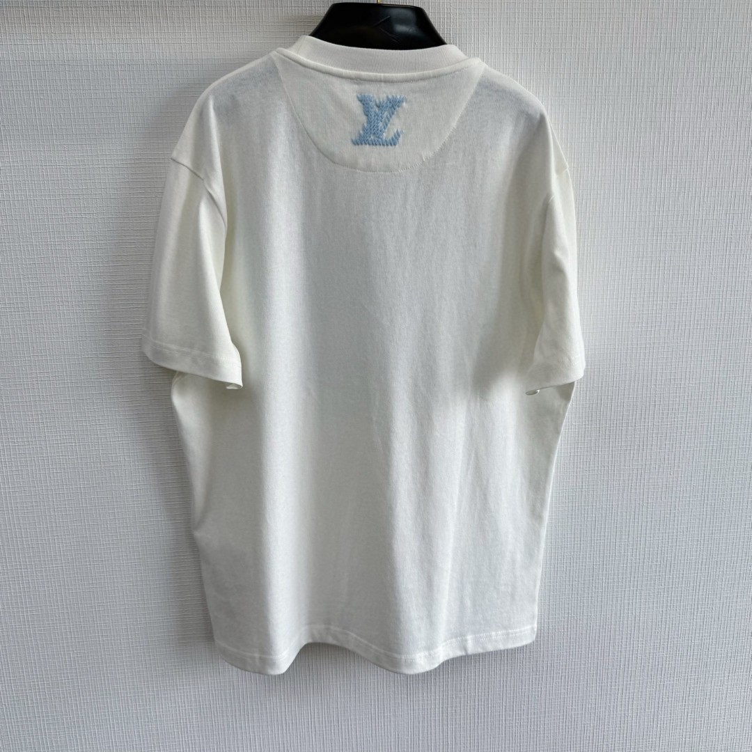 LOUIS VUITTON 路易威登 LV Nigo 联名款 毛线刺绣 T恤 短袖 白色 A5 1AIKD4