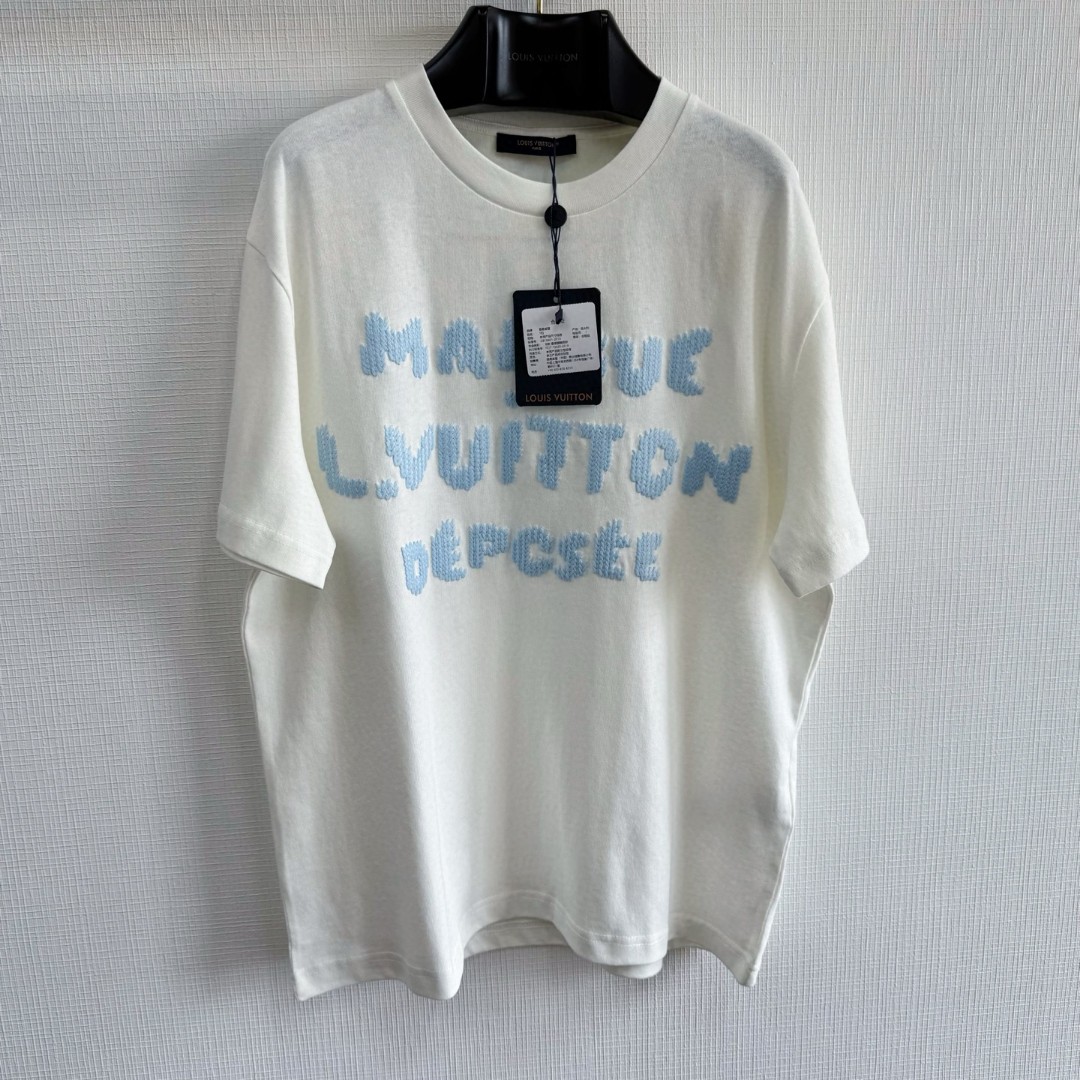 LOUIS VUITTON 路易威登 LV Nigo 联名款 毛线刺绣 T恤 短袖 白色 A5 1AIKD4
