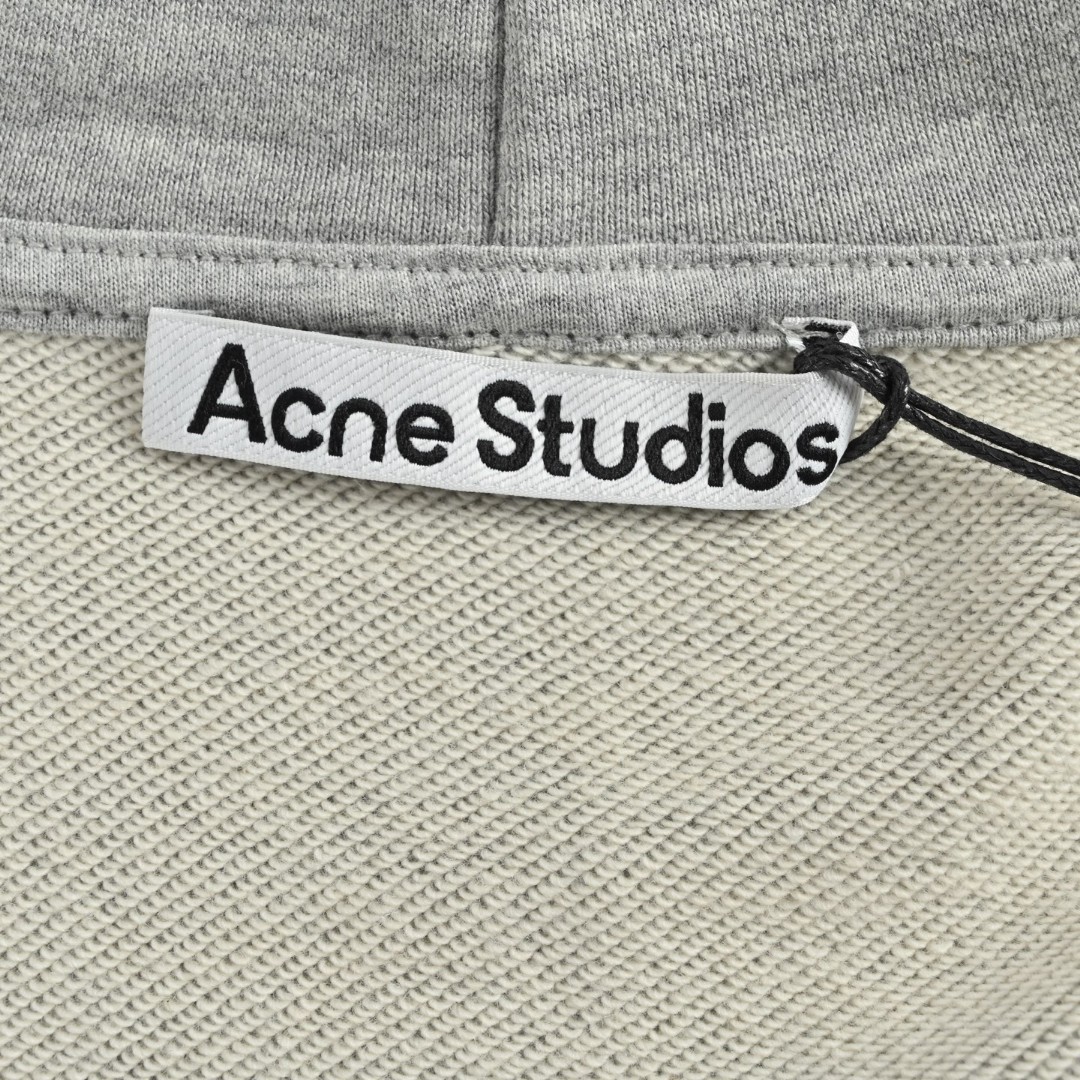 Acne Studios Moomin 联名款 卡通印花拉链连帽卫衣 外套 长袖 灰色 B0 CI0188-X92