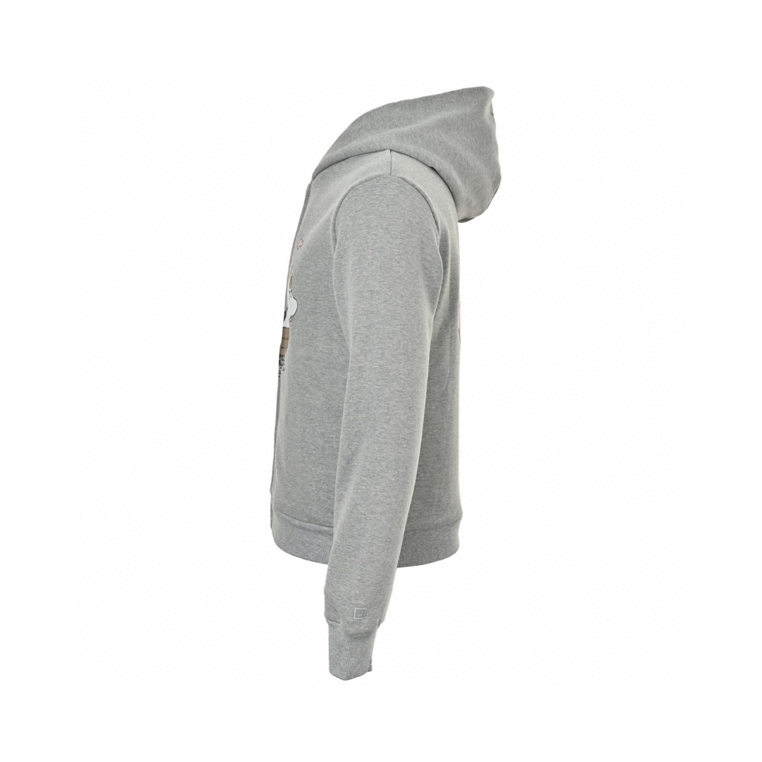 Acne Studios Moomin 联名款 卡通印花拉链连帽卫衣 外套 长袖 灰色 B0 CI0188-X92