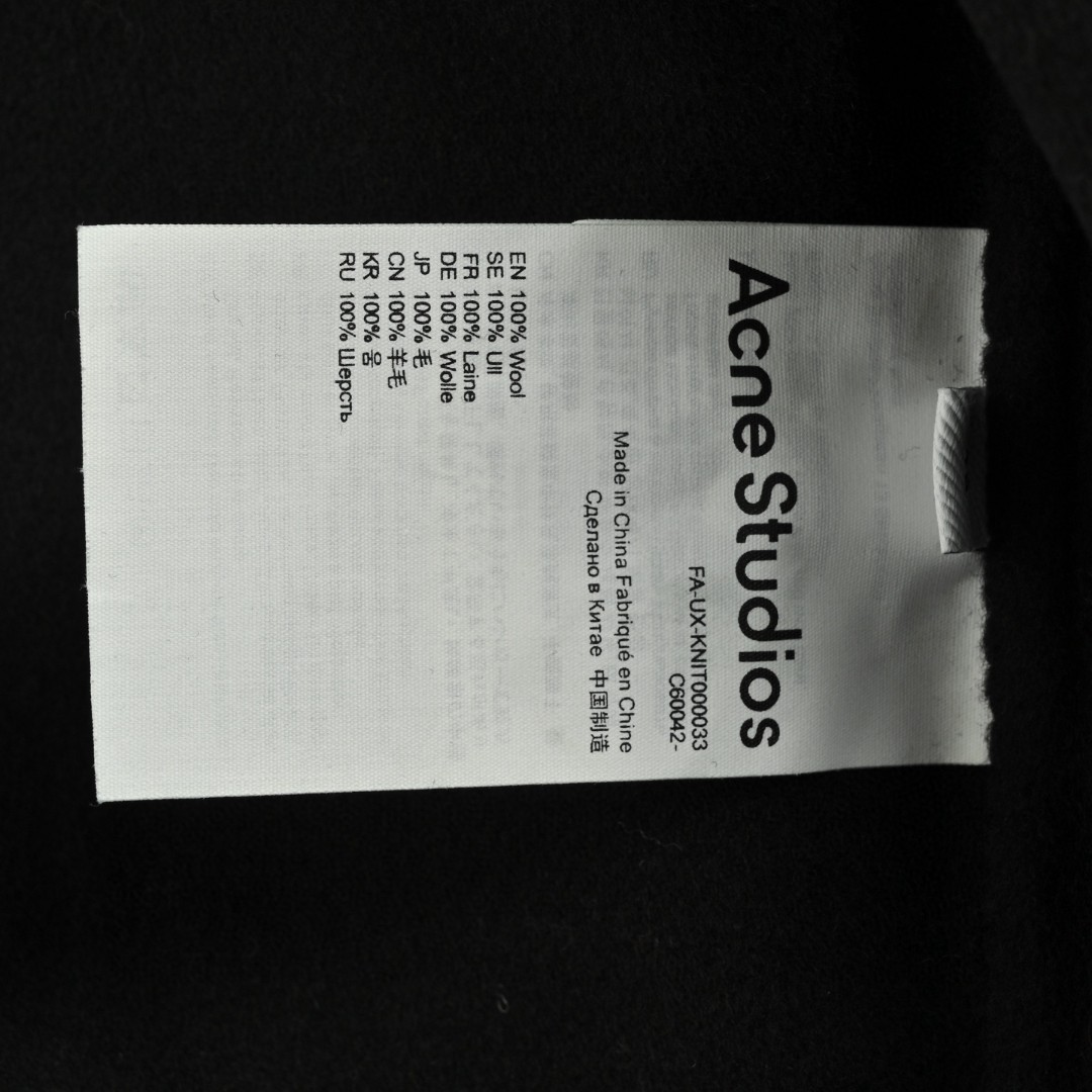 Acne Studios 双面羊绒连帽外套 夹克 长袖  黑色 C0 B90831-900