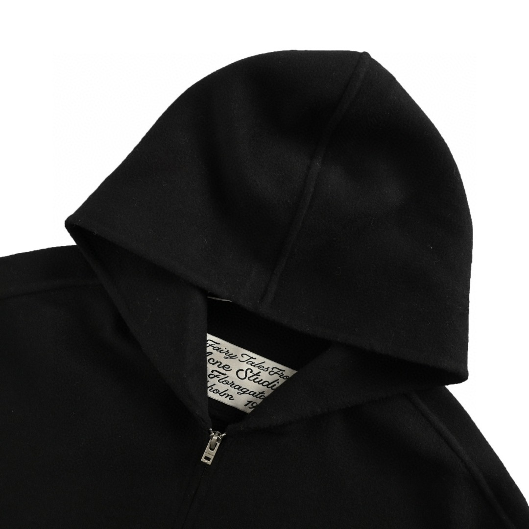 Acne Studios 双面羊绒连帽外套 夹克 长袖  黑色 C0 B90831-900