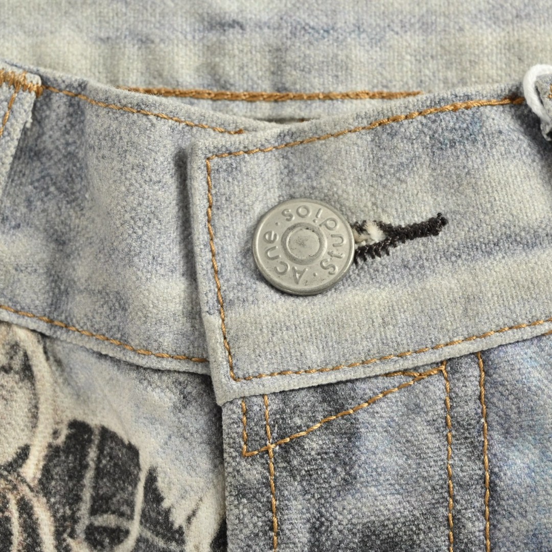 Acne Studios 破坏错觉印花牛仔裤 长裤 裤子 B0 