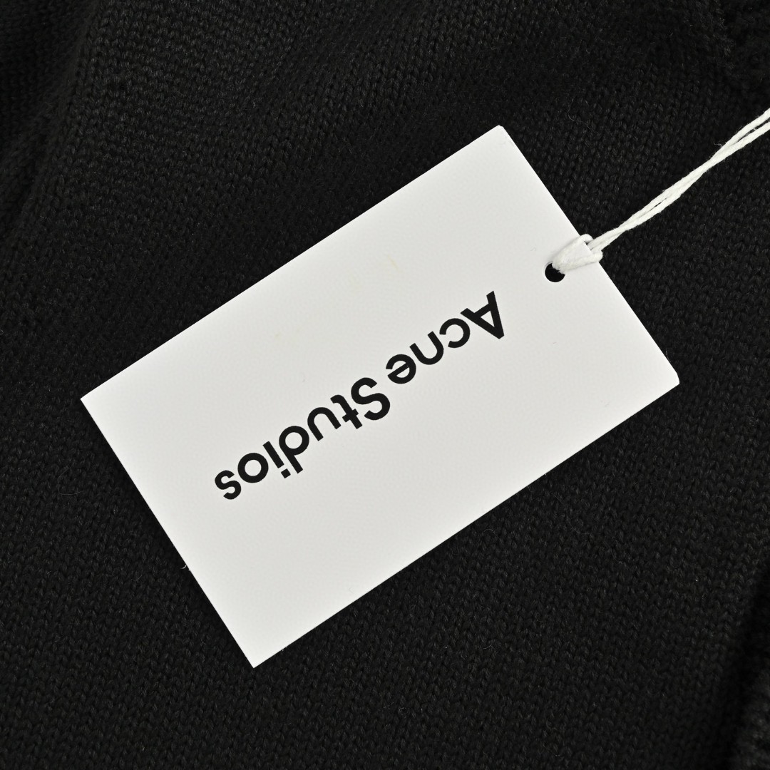 Acne Studios 蝴蝶结刺绣针织开衫 毛衣 针织衫 外套 长袖 黑色 B0 B60385-900