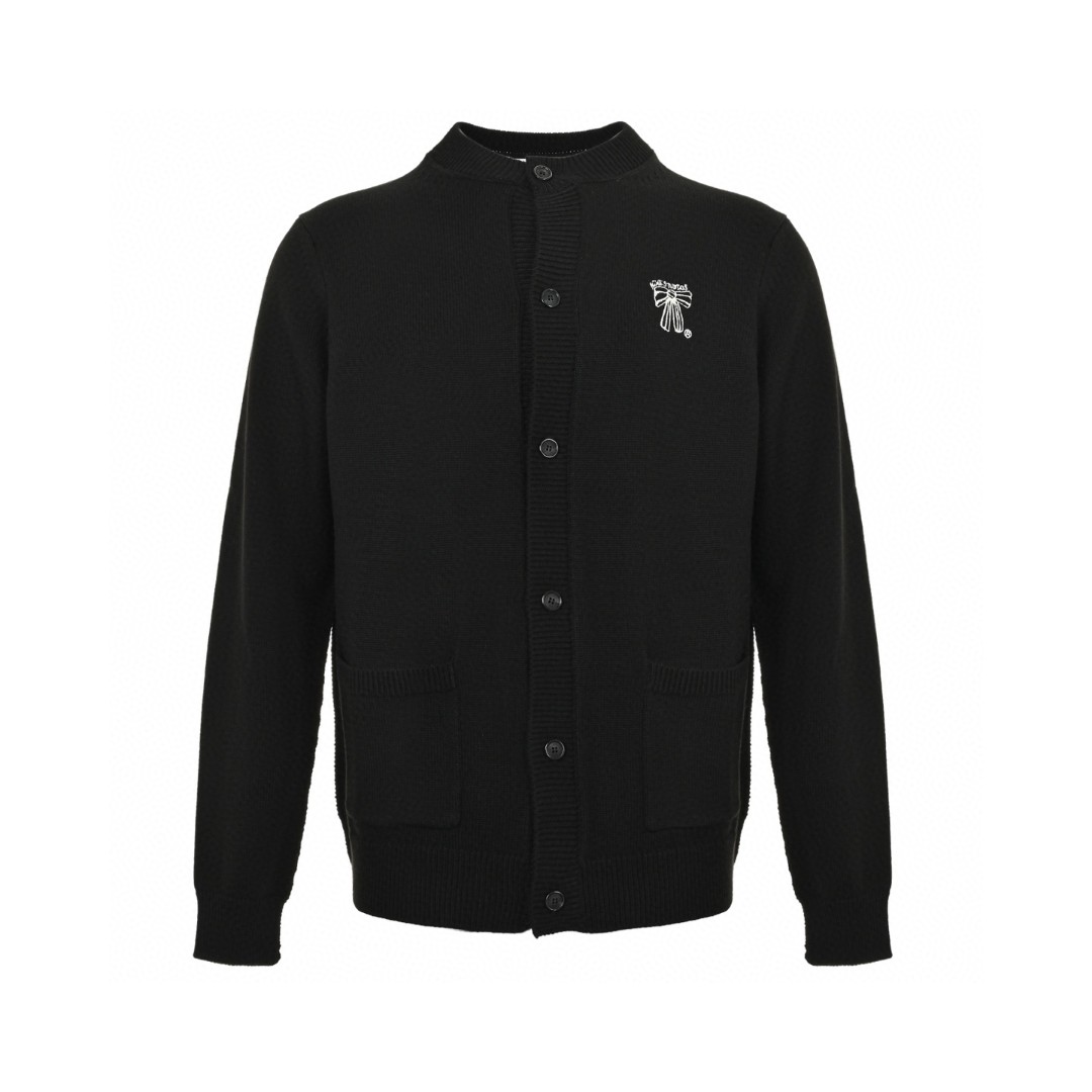 Acne Studios 蝴蝶结刺绣针织开衫 毛衣 针织衫 外套 长袖 黑色 B0 B60385-900