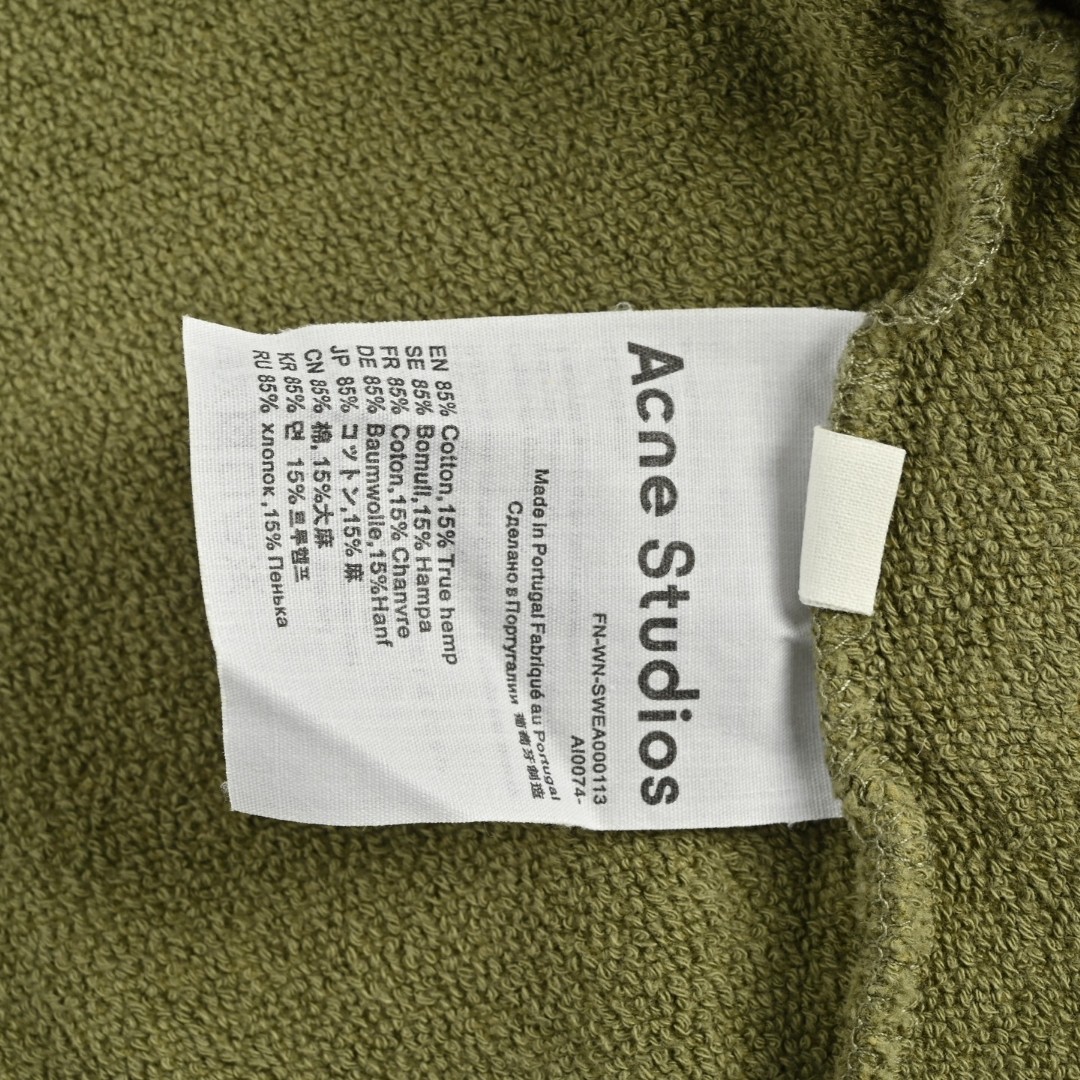 Acne Studios 喷墨拉链棒球服外套 卫衣 夹克 长袖 绿色 B0 CI0189-AB7