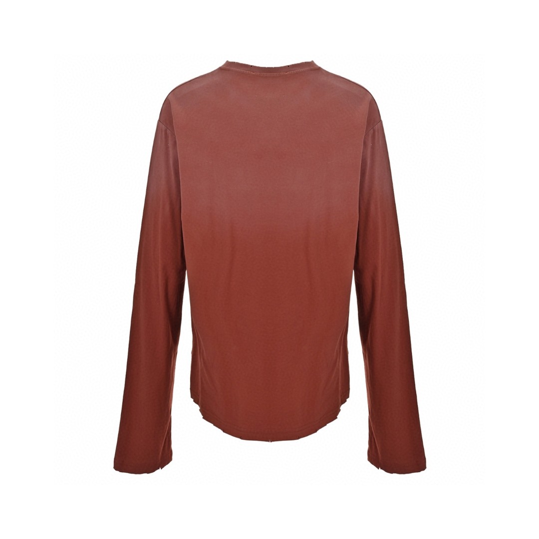 Acne Studios 1996喷砂做旧水洗T恤 打底衫 长袖 红色 A5
