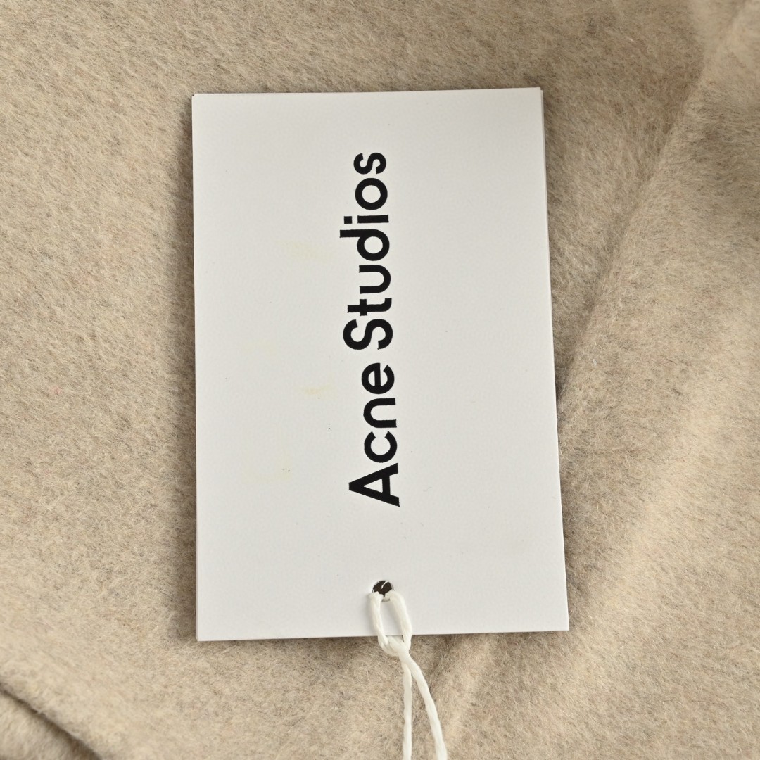 Acne Studios 双面羊绒连帽外套 夹克 长袖 卡其色 C0 B90831-633
