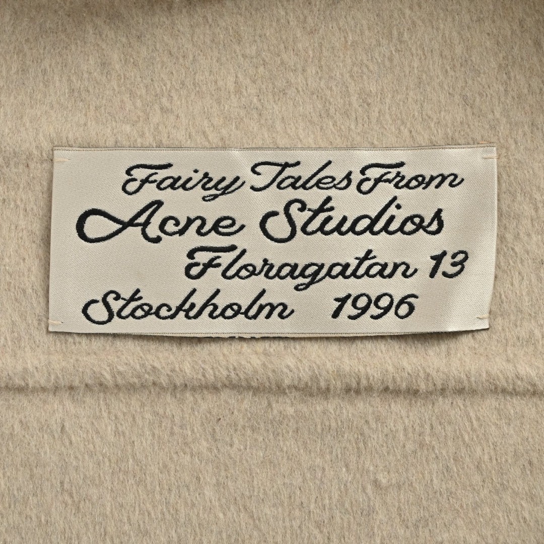 Acne Studios 双面羊绒连帽外套 夹克 长袖 卡其色 C0 B90831-633