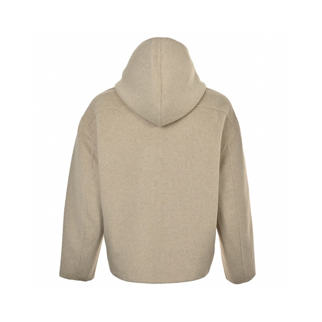 Acne Studios 双面羊绒连帽外套 夹克 长袖 卡其色 C0 B90831-633