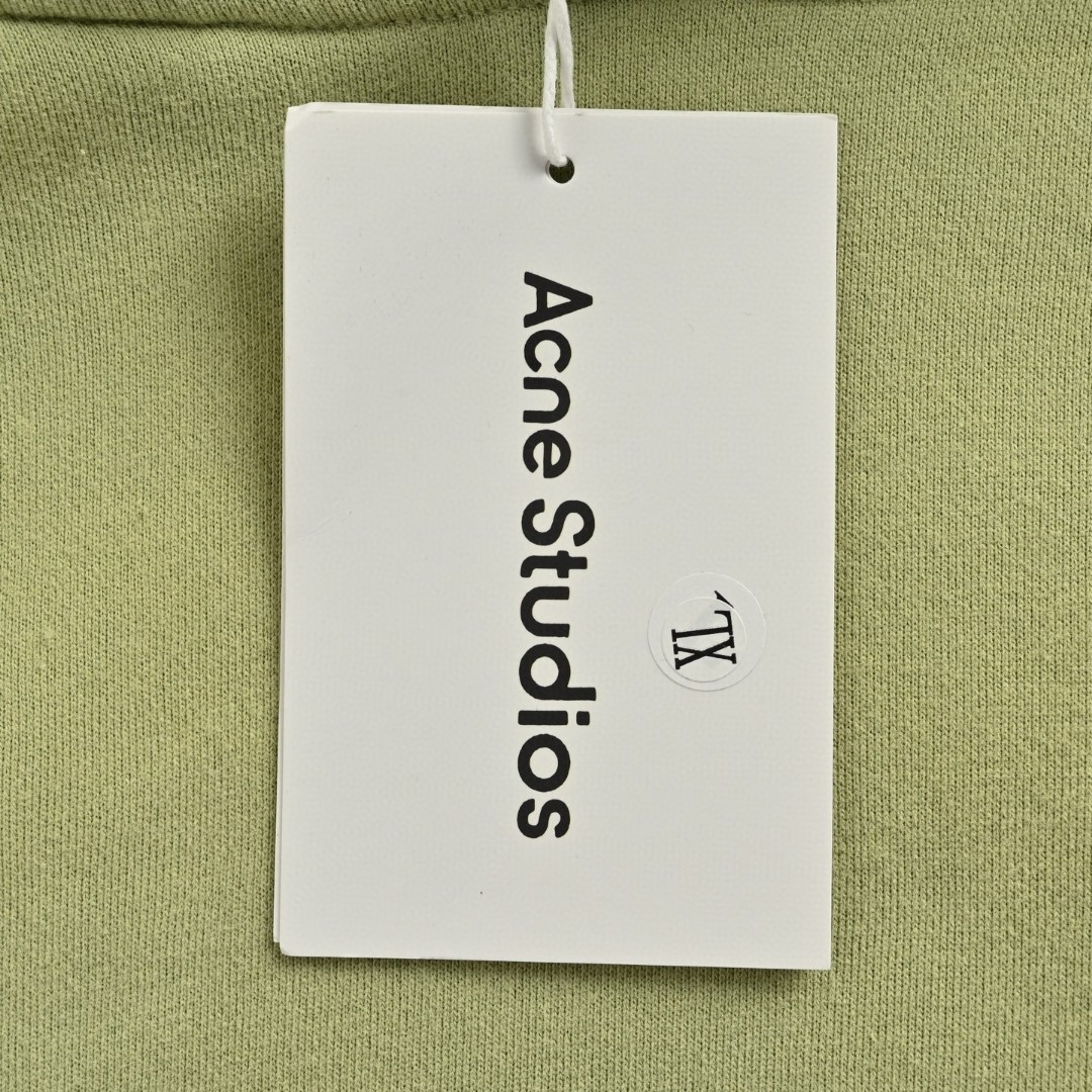 Acne Studios 1996渲染水洗做旧字母印花连帽卫衣 外套 长袖 绿色 B0 