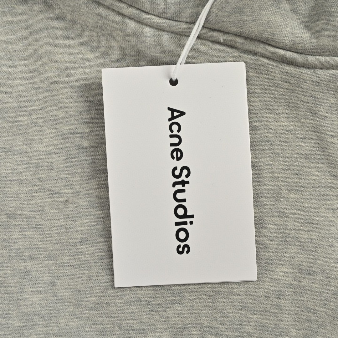 Acne Studios 1996渲染水洗做旧字母印花连帽卫衣 外套 长袖 灰色 B0 