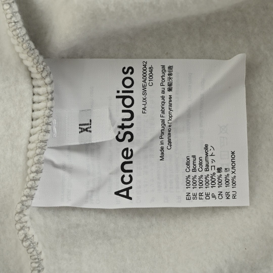 Acne Studios 1996渲染水洗做旧字母印花连帽卫衣 外套 长袖 灰色 B0 