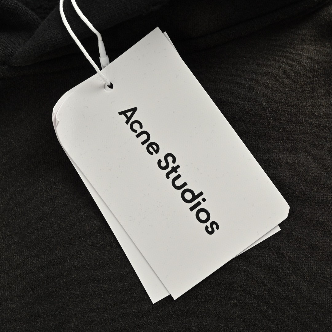 Acne Studios 1996渲染水洗做旧字母印花连帽卫衣 外套 长袖 黑色 B0 CI0136900