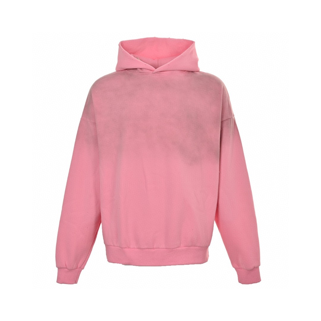 Acne Studios 1996渲染水洗做旧字母印花连帽卫衣 外套 长袖 粉色 B0 CI0136-DJS