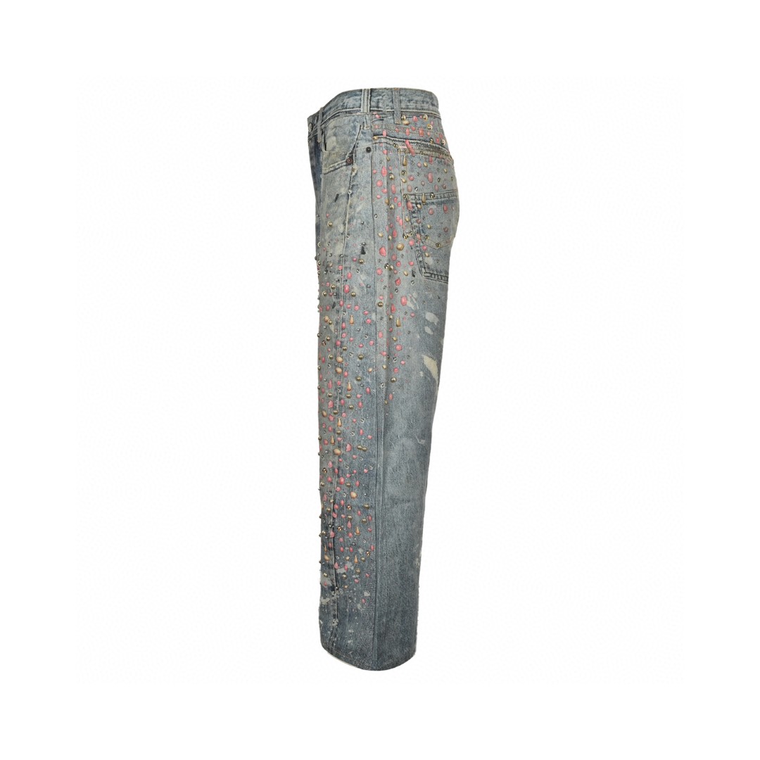 Acne Studios 南青山限定立体铆钉牛仔裤 长裤 裤子 B0 AK0998-DDT