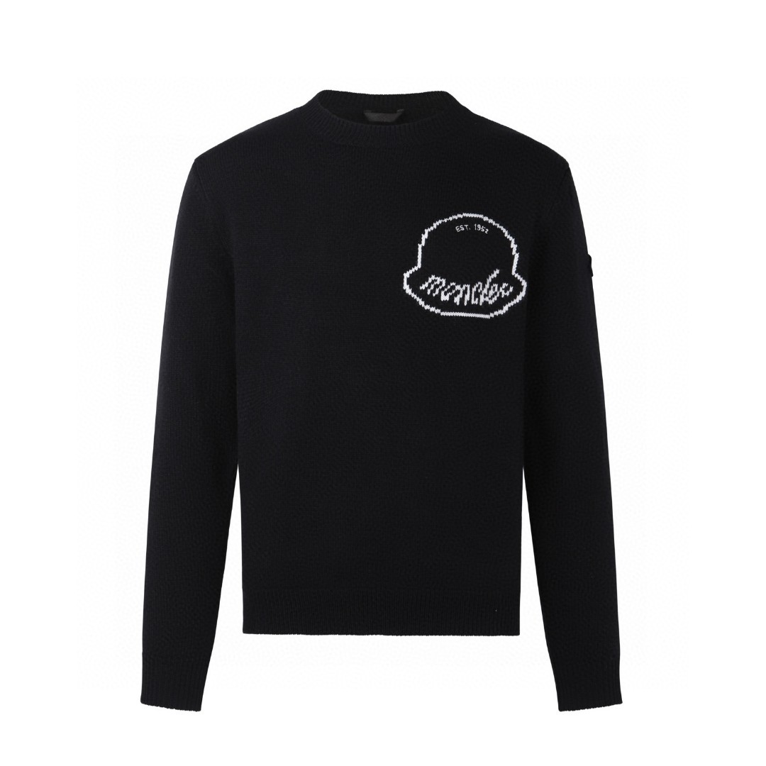 Moncler 蒙口 刺绣徽标毛衣 针织衫 秋冬 外套 黑色 B0 K20919C00004M1242999