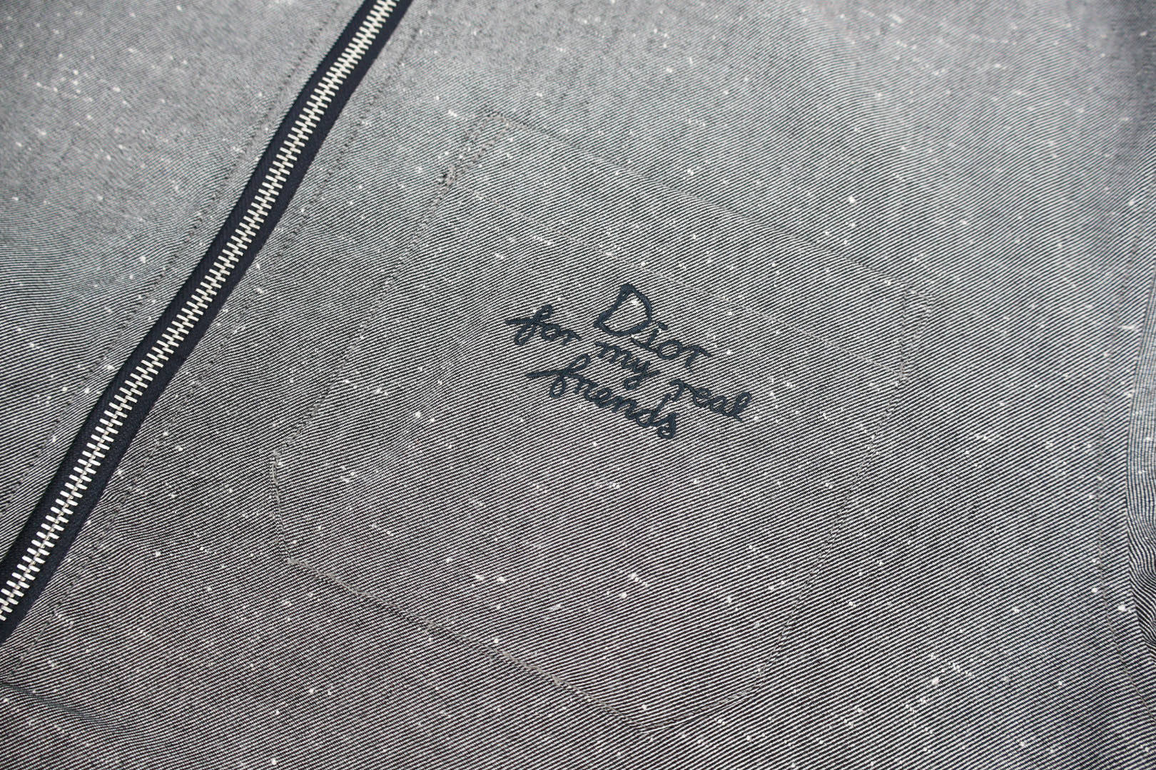 DIOR 迪奥纯色羊毛拉链夹克 外套 长袖 灰色 C0 583C552A1000-C978