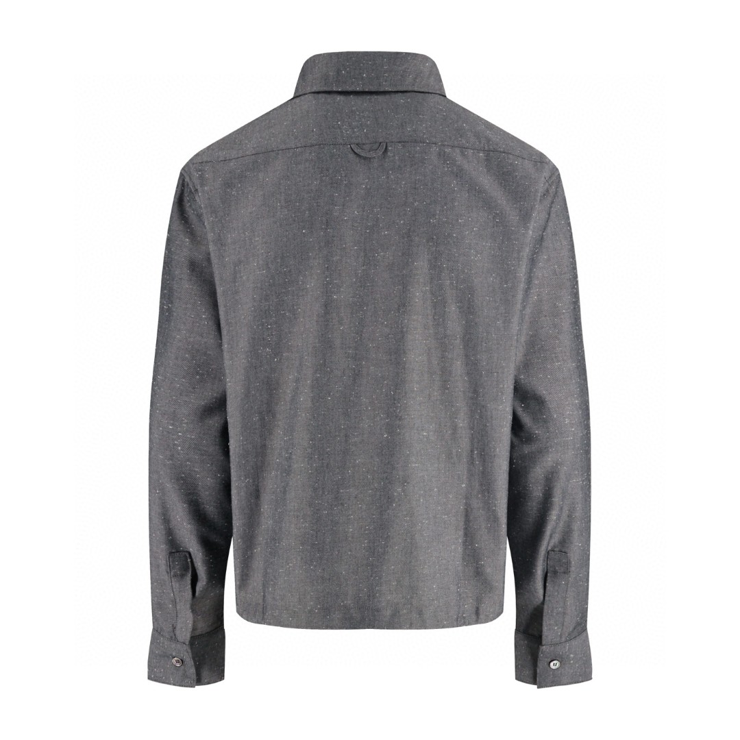 DIOR 迪奥纯色羊毛拉链夹克 外套 长袖 灰色 C0 583C552A1000-C978