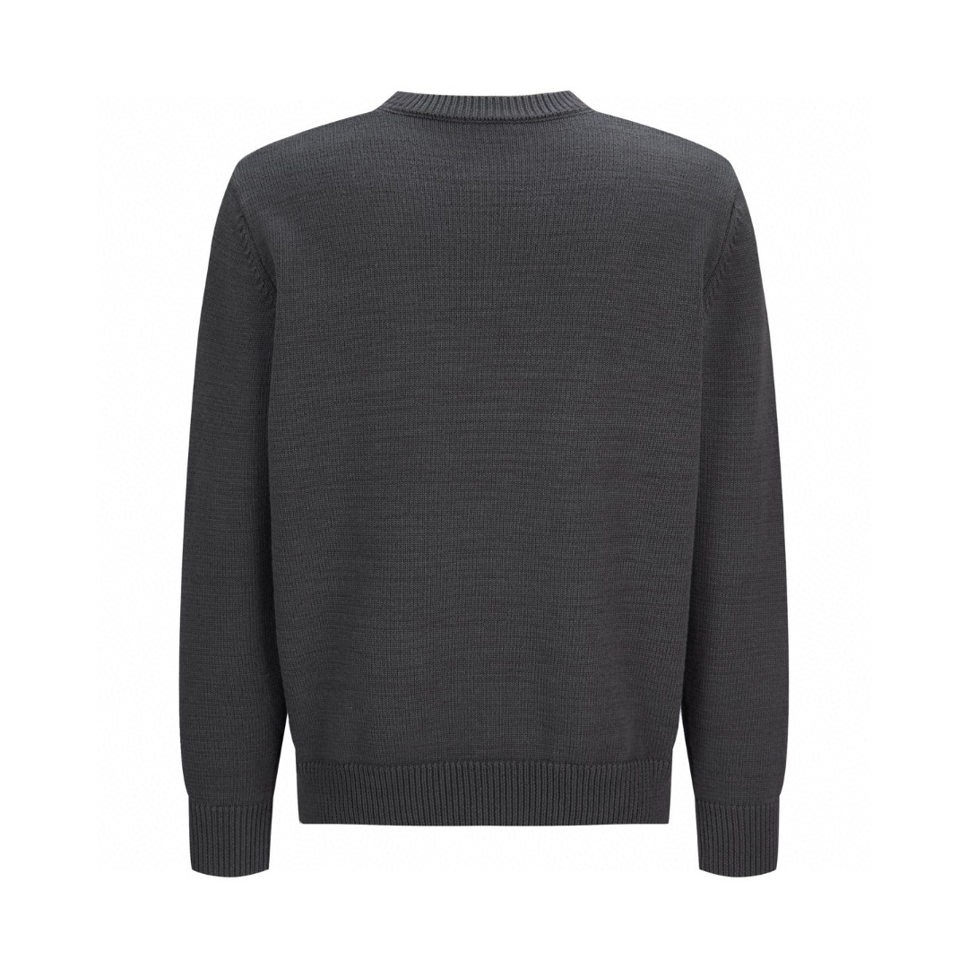 FENDI 芬迪 刺绣标识圆领毛衣 针织衫 长袖 灰色 B0 FZX091AVOAF0UU0