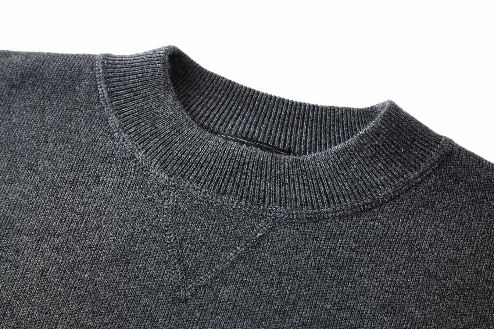 PRADA 普拉达 毛巾刺绣针织毛衣 卫衣 长袖 灰色 B0 UMF139-18DR-F0480-S-OOO