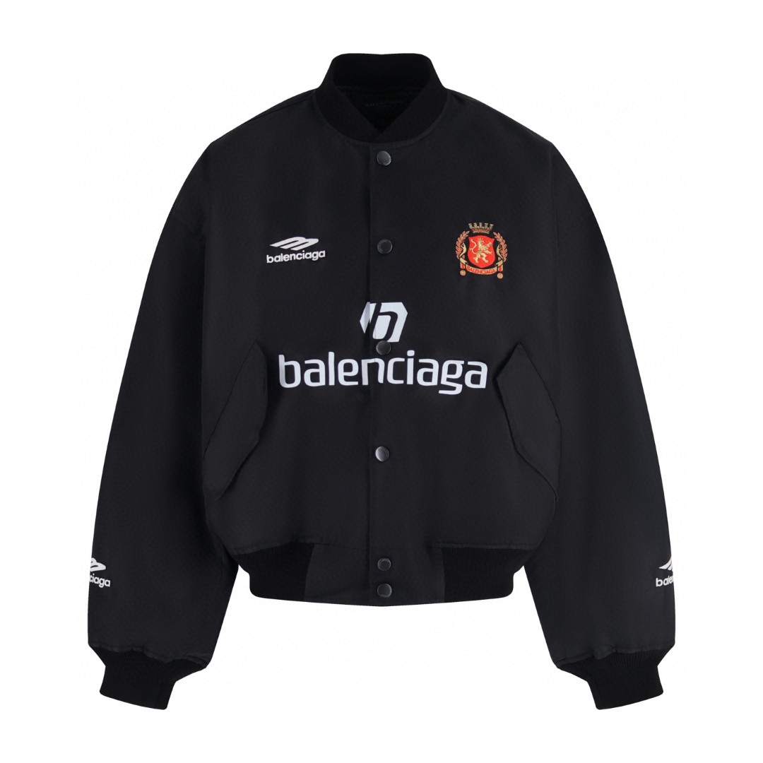 Balenciaga 巴黎世家 曼联刺绣飞行棉服 夹克 外套 长袖 秋冬 黑色 C5 831122TRO531000