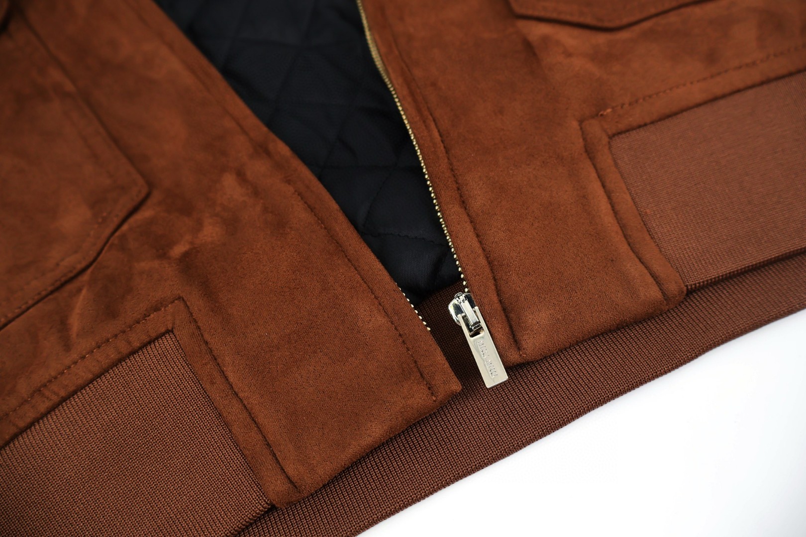 MIU MIU 缪缪 毛领麂皮拉链外套 夹克 长袖 保暖 咖色 C5 ML1338-151I-F0005-S-OOO