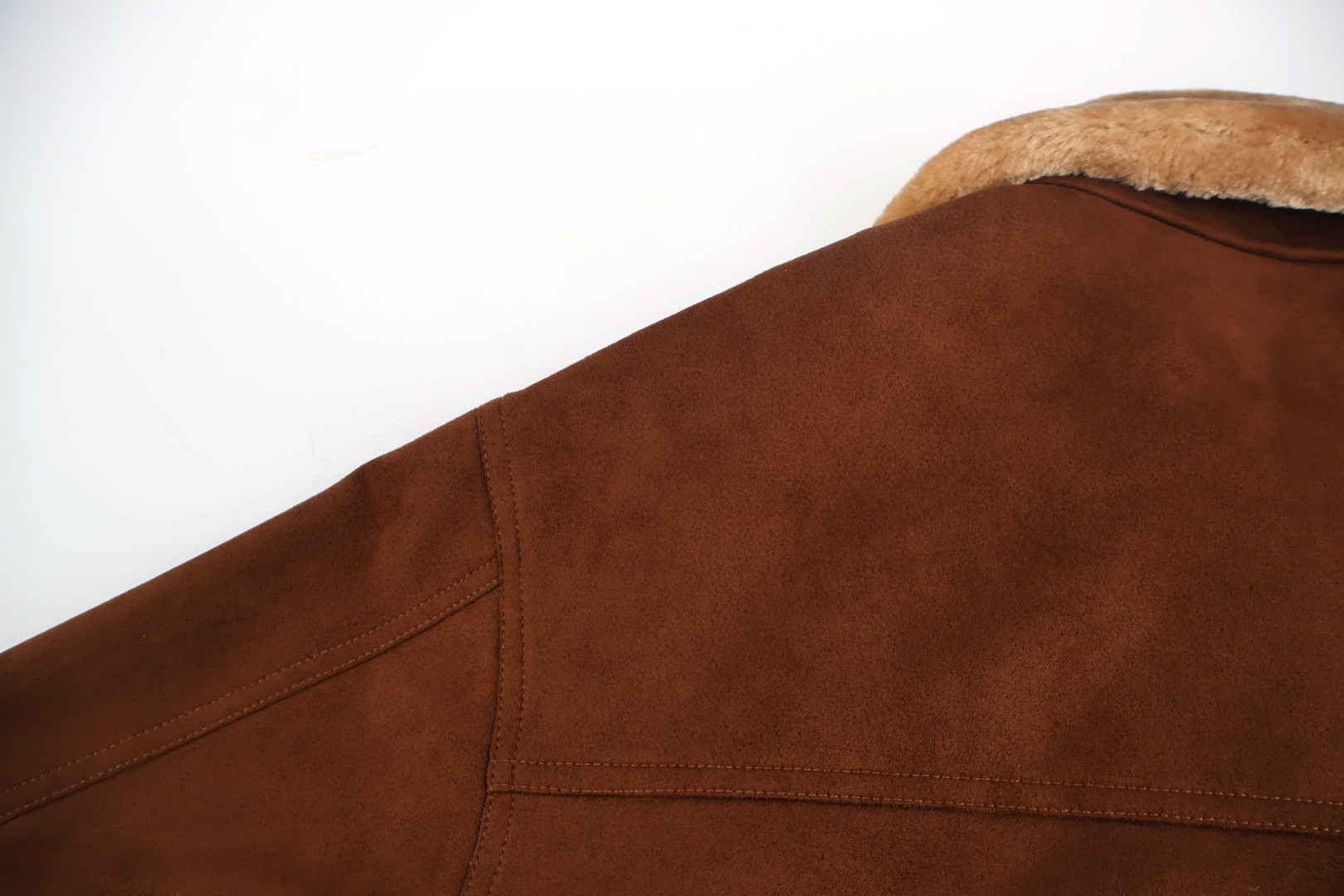 MIU MIU 缪缪 毛领麂皮拉链外套 夹克 长袖 保暖 咖色 C5 ML1338-151I-F0005-S-OOO