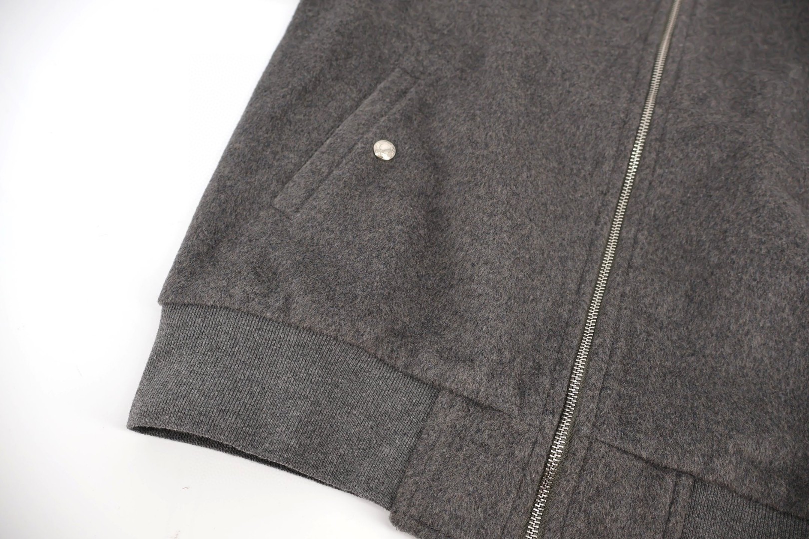 THOM BROWNE 毛呢棒球服夹克 外套 长袖 灰色 海军蓝 C0 MJO030A-06393-035