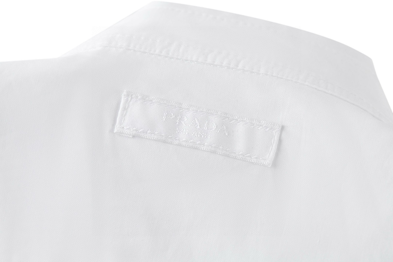 PRADA 普拉达 烫画logo衬衫 外套 长袖 黑色 白色 B0 