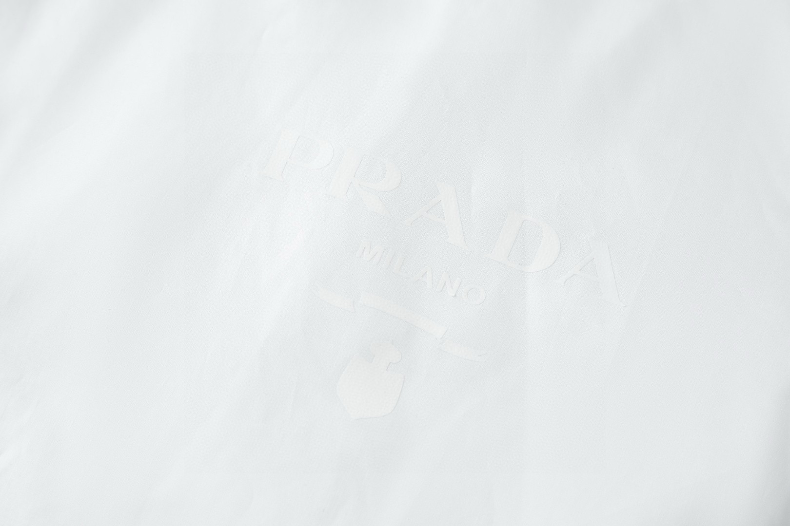 PRADA 普拉达 烫画logo衬衫 外套 长袖 黑色 白色 B0 