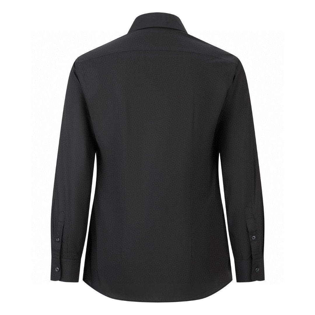 PRADA 普拉达 烫画logo衬衫 外套 长袖 黑色 白色 B0 