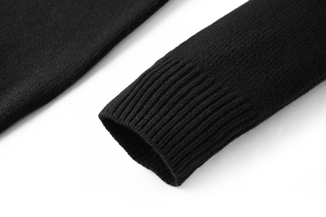 CELINE 赛琳 凯旋门刺绣高领半拉链针织领毛衣 长袖 黑色 灰色 B0 2ADBH048T-38OW