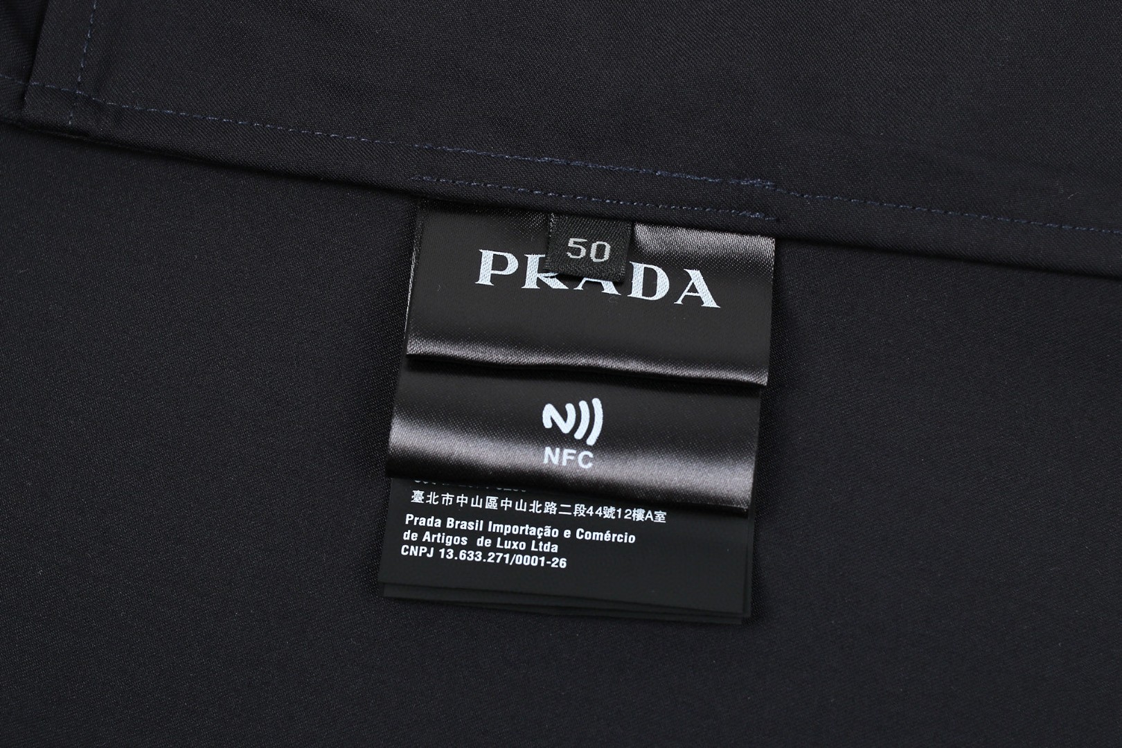 PRADA 普拉达 翻领纯色羊毛短款拉链夹克 外套 长袖 蓝色 B5 SGC873-1XMY-F0008-S-OOO