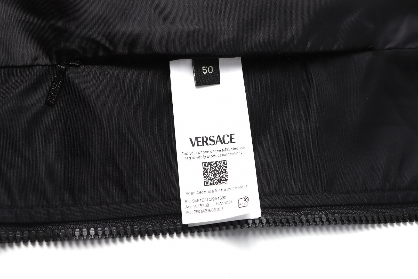 Versace 范思哲 美杜莎头像拉链夹克 外套 长袖 黑色 C0 1011848-1A02115-1B000