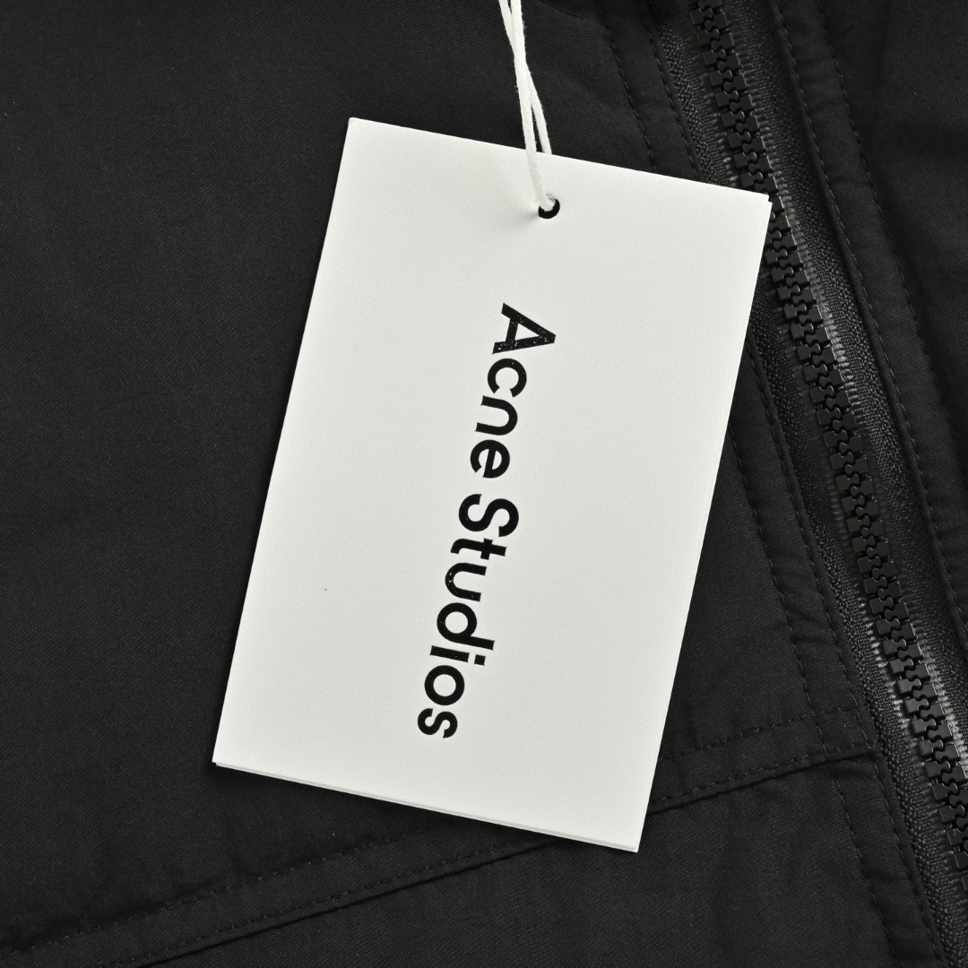 Acne Studios 小标排骨薄款羽绒马甲 羽绒服 背心 外套 夹克 长袖 黑色 C5 B90804-900