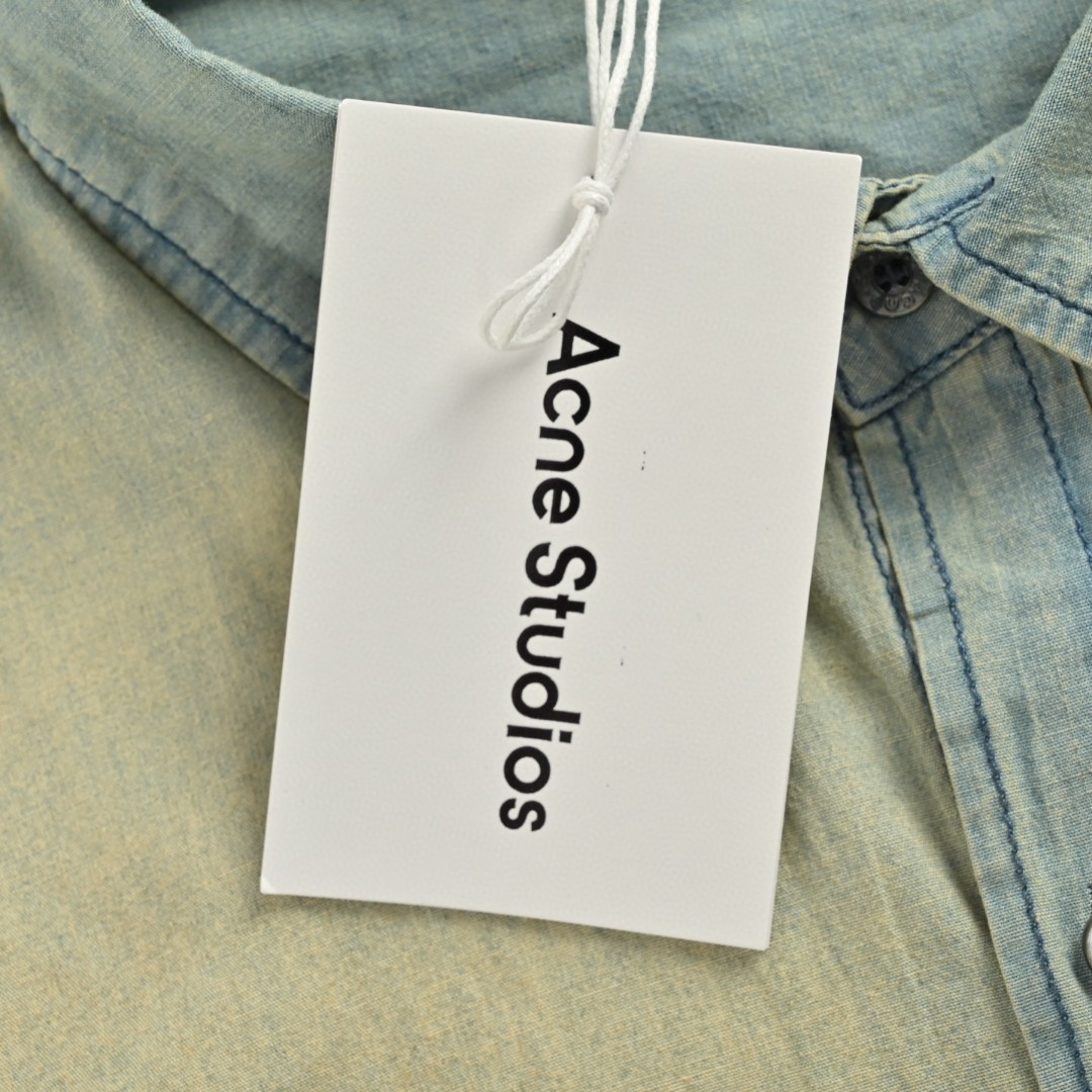 Acne Studios 泼墨做旧牛仔衬衫 外套 长袖 B0 BB0633-228