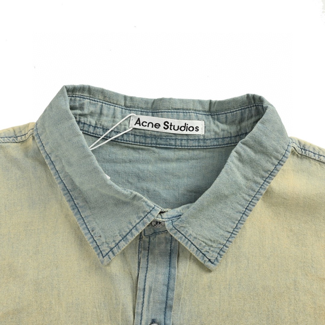 Acne Studios 泼墨做旧牛仔衬衫 外套 长袖 B0 BB0633-228