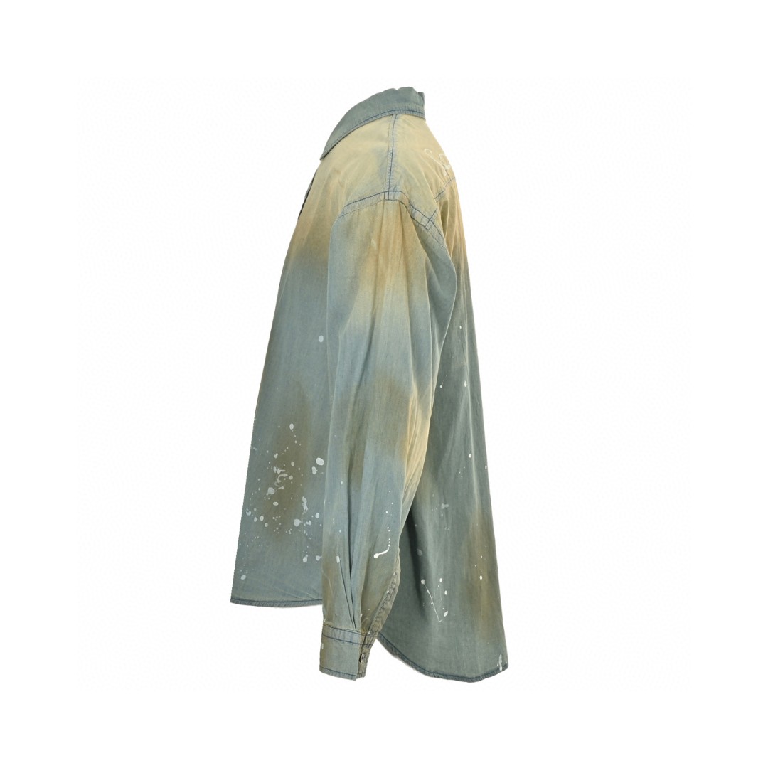 Acne Studios 泼墨做旧牛仔衬衫 外套 长袖 B0 BB0633-228