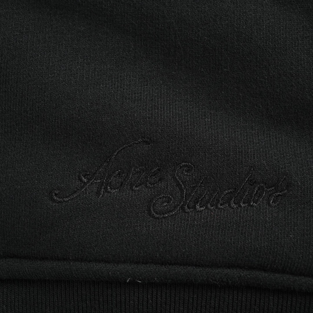 Acne Studios 后背高抛字母拉链夹克 外套 长袖 深蓝色 黑色 B0 CI0200-BPA