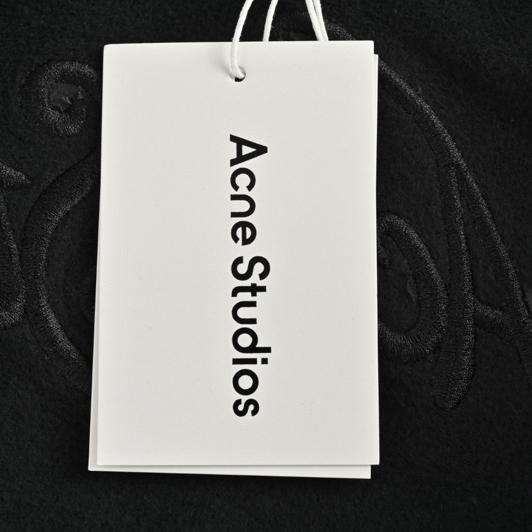 Acne Studios 后背高抛字母拉链夹克 外套 长袖 深蓝色 黑色 B0 CI0200-BPA