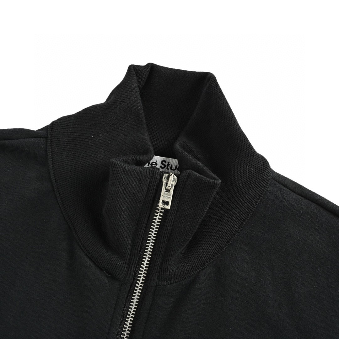 Acne Studios 后背高抛字母拉链夹克 外套 长袖 深蓝色 黑色 B0 CI0200-BPA