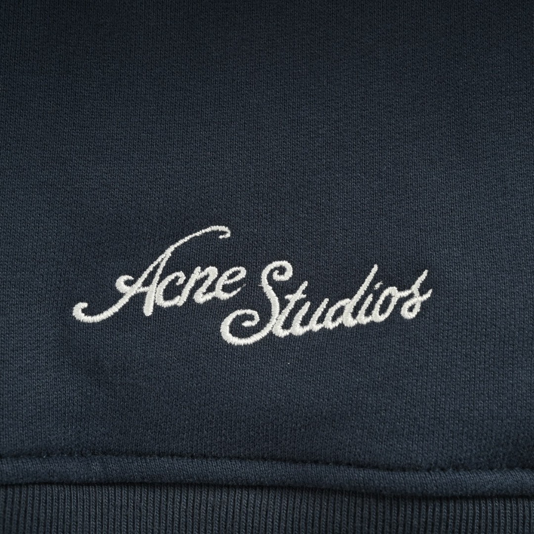 Acne Studios 后背高抛字母拉链夹克 外套 长袖 深蓝色 黑色 B0 CI0200-BPA