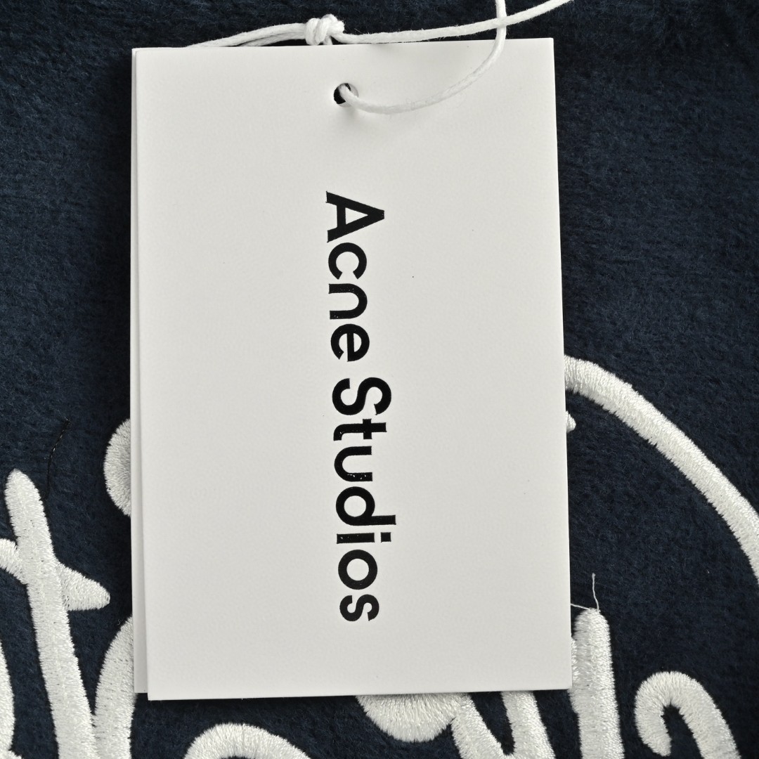 Acne Studios 后背高抛字母拉链夹克 外套 长袖 深蓝色 黑色 B0 CI0200-BPA