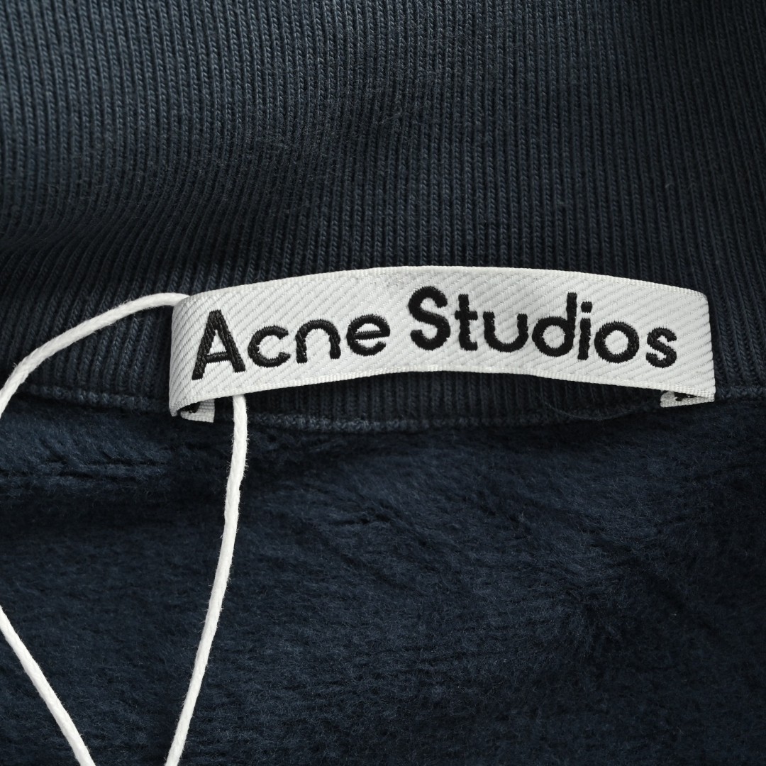Acne Studios 后背高抛字母拉链夹克 外套 长袖 深蓝色 黑色 B0 CI0200-BPA