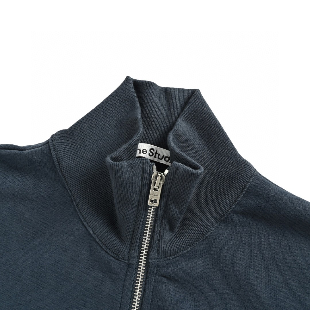 Acne Studios 后背高抛字母拉链夹克 外套 长袖 深蓝色 黑色 B0 CI0200-BPA